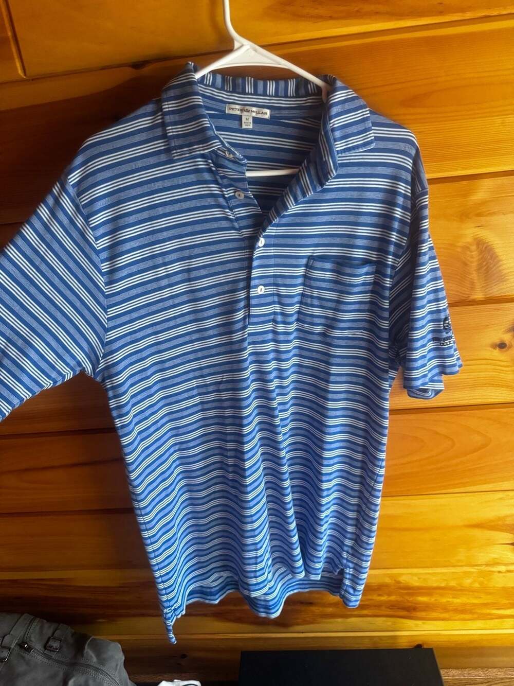 Peter Millar The Broadmoor Golf Club Striped Polo Shirt Men’s Medium